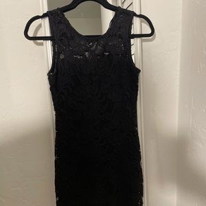 Small black lace dinner dress